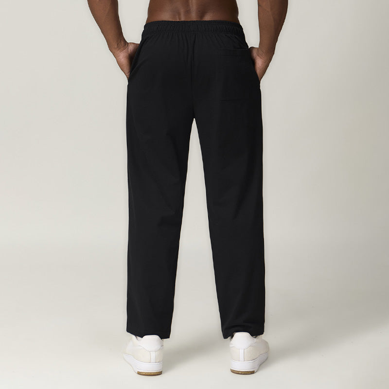 Pure cotton straight men's sports and leisure outdoor hiking sweatpants