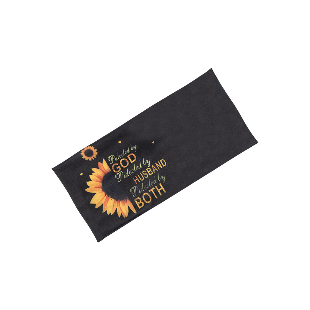 Sunflower Print Elastic Yoga Headband