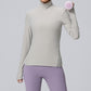 Soft thin tight high-elastic long-sleeved high-neck sweatshirts