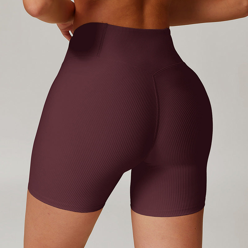 Quick-Dry High-Waist Thread Butt Lift Sports Shorts