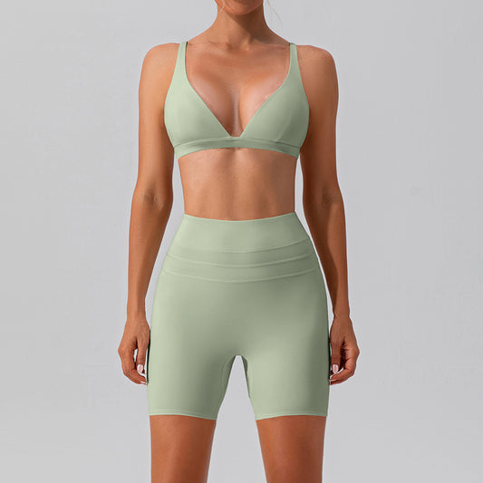 Quick-drying skinny yoga 2-piece suit