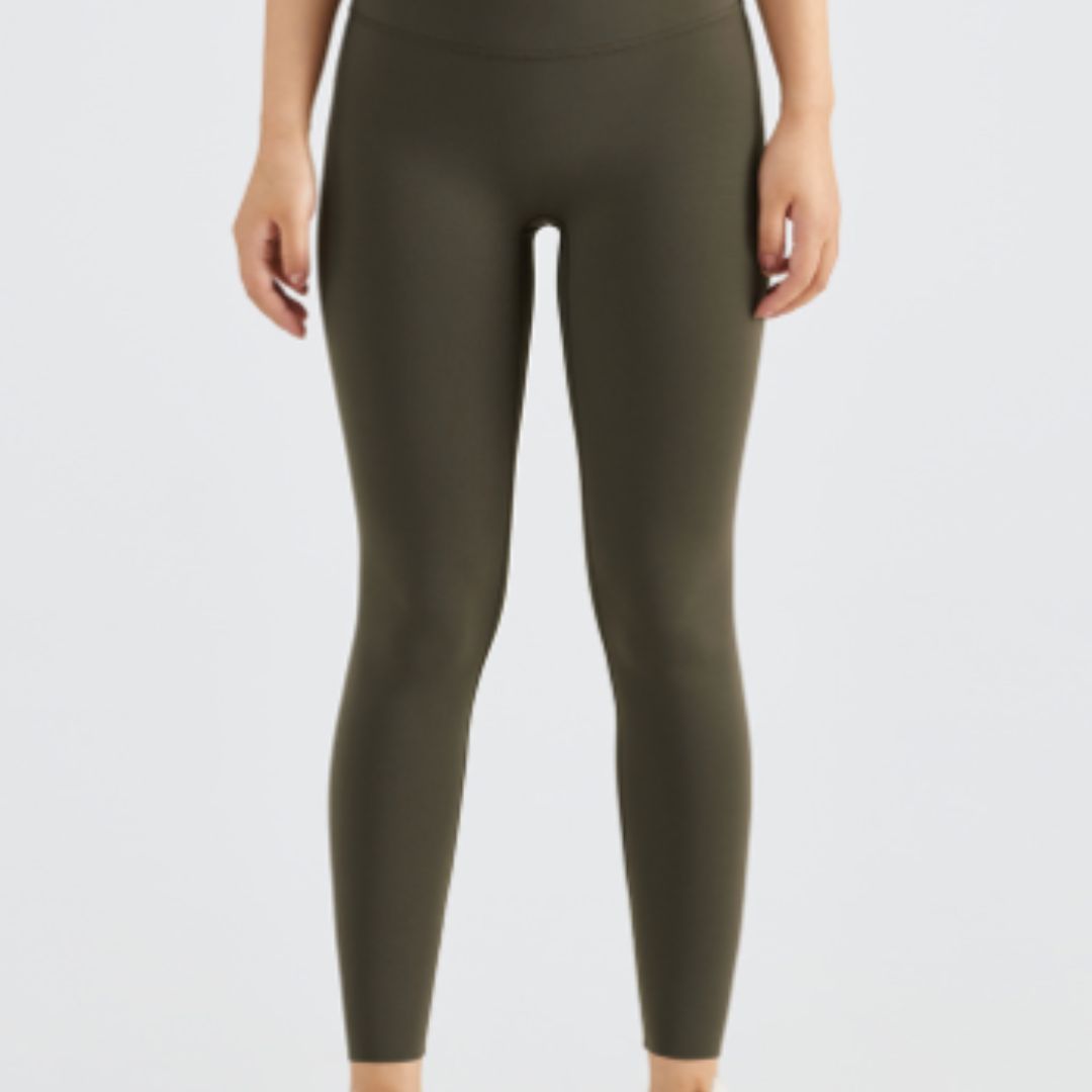 Legging de yoga extensible de couleur unie