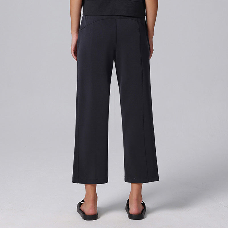 Modal High Waist Cropped Yoga Casual Straight Pants