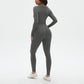 Seamless High resilience Sports Long Sleeve Top + High-Waisted Legging Set