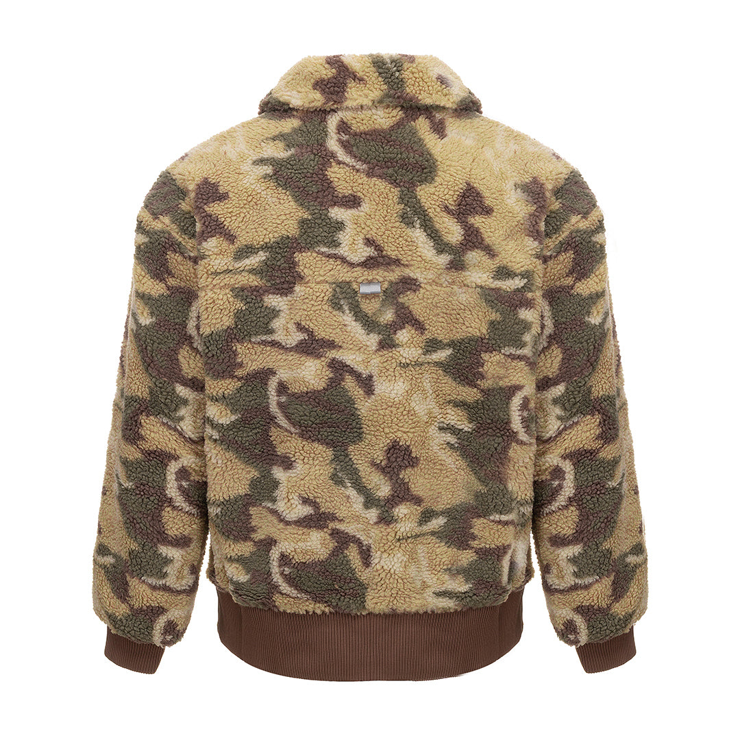 Camouflage plush thickened jacket