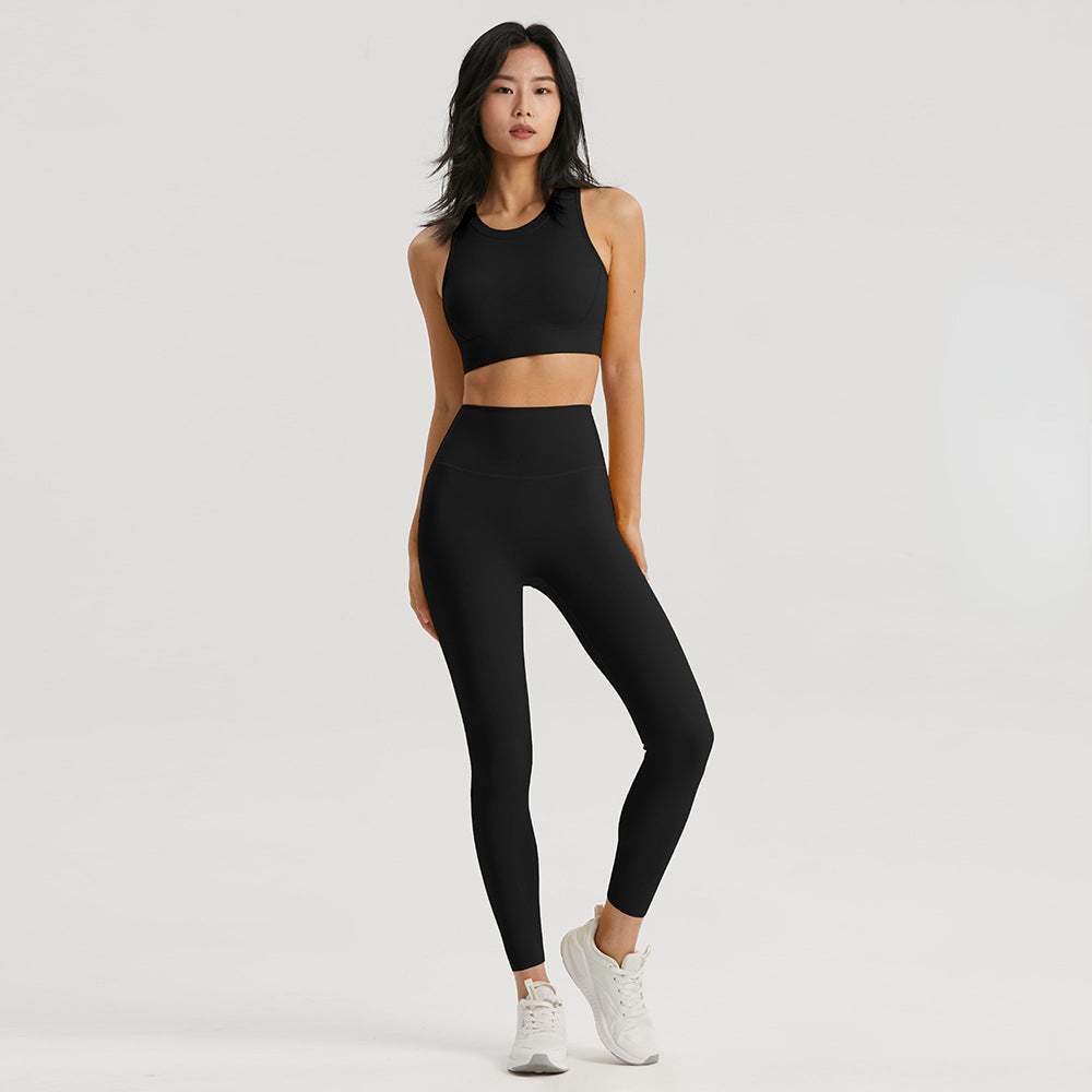 Ensemble 2 pièces soutien-gorge boutonné au dos et leggings