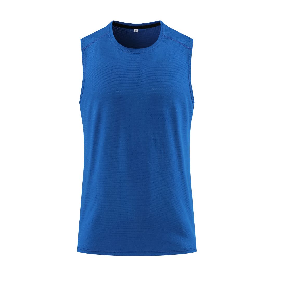 Solid color sleeveless breathable sports tank top