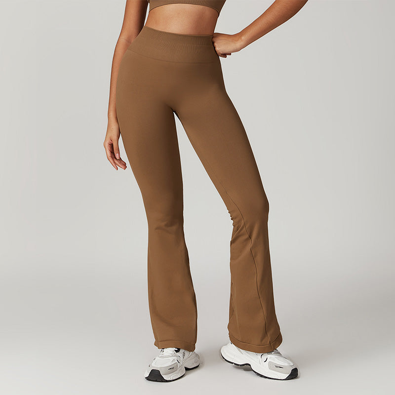 Tight fit seamless yoga bell bottoms pants