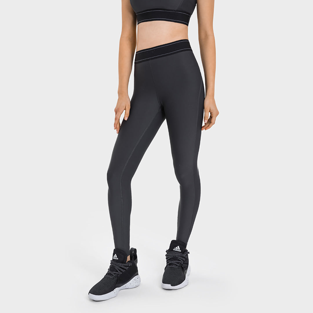 Solid trimmed sports Leggings