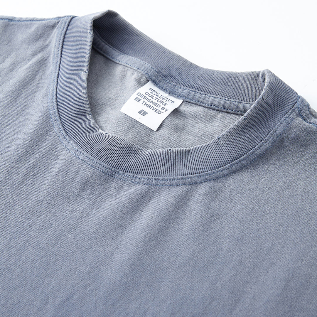 Solid wash crewneck T-shirt