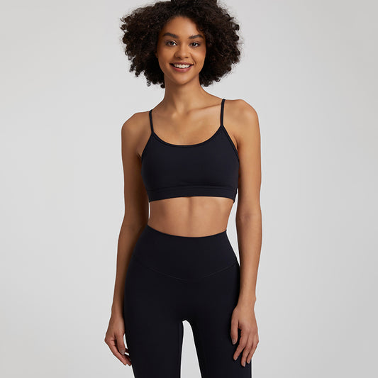 High stretch back bifurcation sports bra