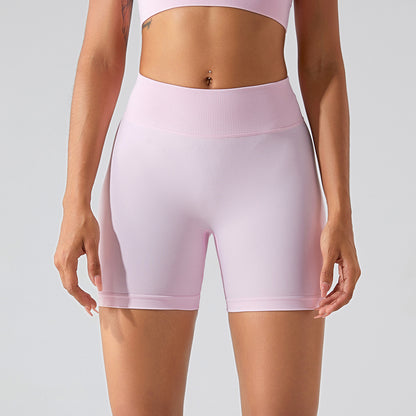 Seamless high rise running yoga shorts