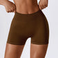 Seamless high waist yoga shorts