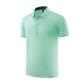 Men's solid color breathable sports polo shirt