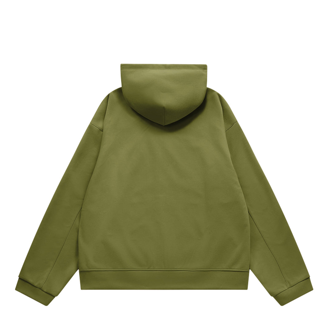 Zippered hooded sweatshirt