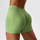 Seamless high waist yoga shorts