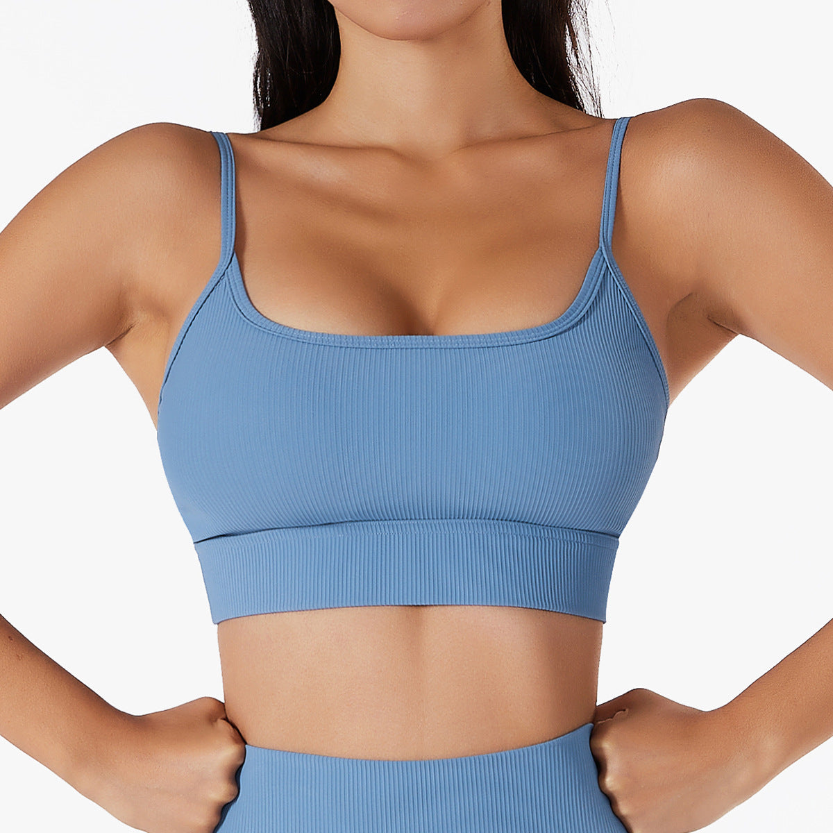 Thin sling solid color sports Bra