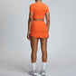 Short sleeve fashion simple sports skirt sets