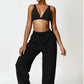 Triangle cup sports bra & jogging bottoms 2-piece set