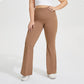 Solid color sport plus-size flared pants