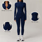 autumn and winter Stand Collar Half Zipper Fitness Jumpsuits