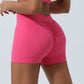 Running Fitness Crossover V Waist Athletic Shorts