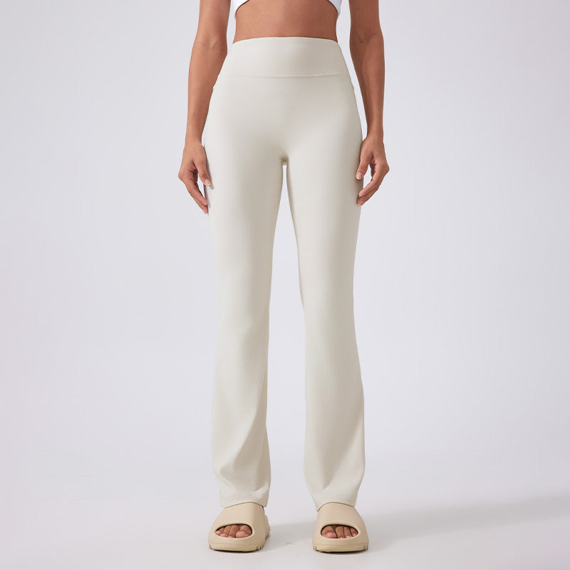 Nude High-Waist Butt-Lifting Sports Full-Length Pants