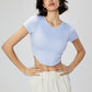 Detachable chest pads casuals short-sleeved top