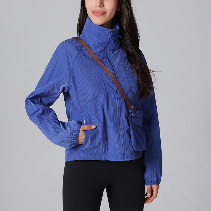 Stand collar windproof outdoor Convertible jacket