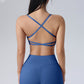 Ultra-Soft Cross Back Thin Straps Sports Bra