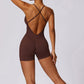 Cut-out beautiful back seamless Jumpsuits