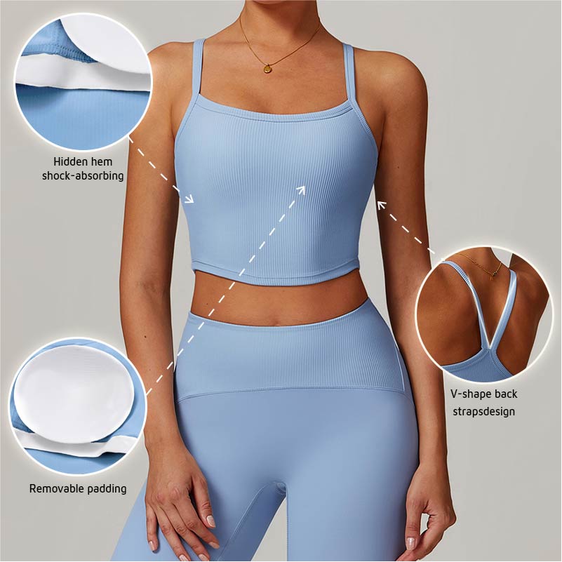 Ultra-soft Snug-fit Thin straps yoga top