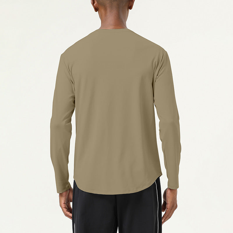 Men's nude and quick drying long sleeved top