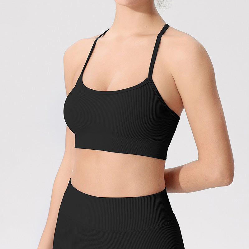 Fitness Thin Shoulder Strap Sports Bra