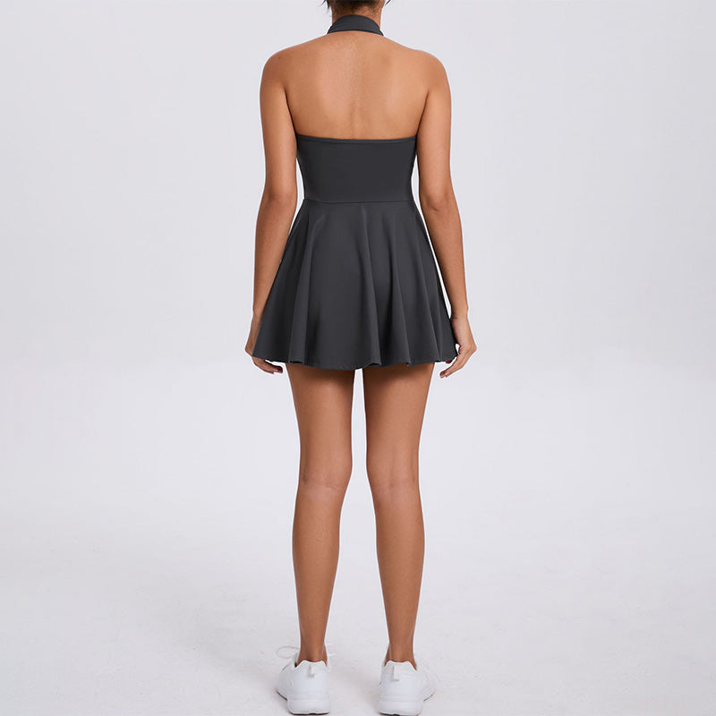 Ultra-soft Halter Backless Golf And Tennis Dress