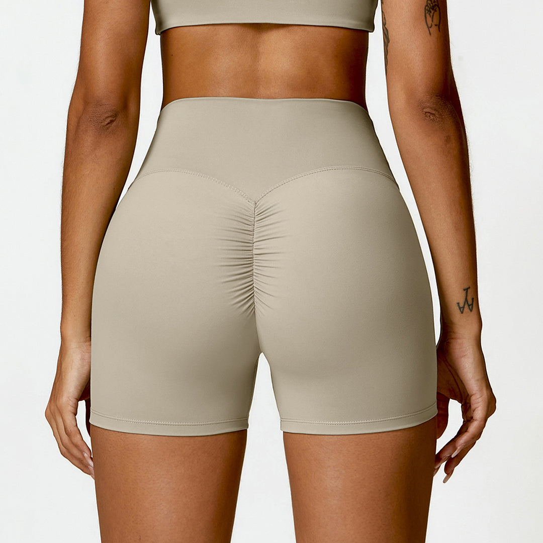 Solid brushed hip shorts