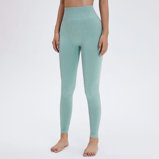 Legging de sport taille haute de couleur unie