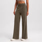 Nude High Waist Loose Wide Leg Straight Pants