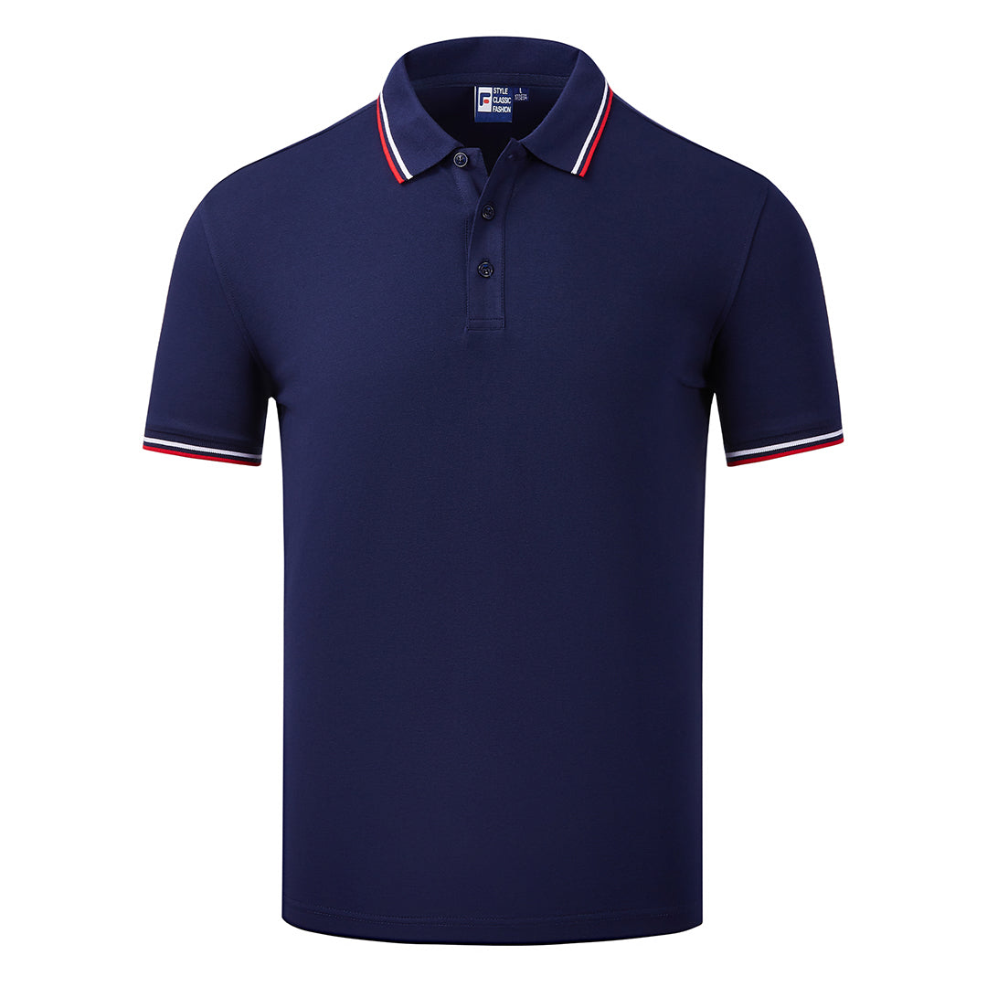 Men's cotton-trimmed polo shirt