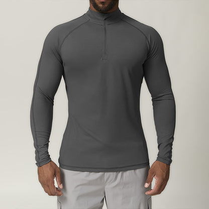 Men's sport quick dry half zipper long sleeves