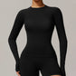 Threaded seamless long sleeve top