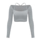 Seamless knitted sports long-sleeved top