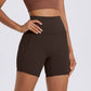 High-waisted tummy tucking gym shorts