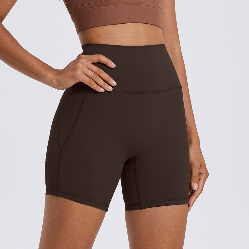 High-waisted tummy tucking gym shorts