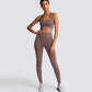 Solid color sports fitness 2-piece set