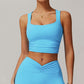 Ultra-Soft Breathable Wide Strap Yoga Crop Top