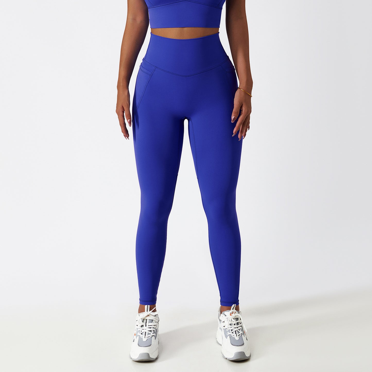 Solid color breathable yoga legging