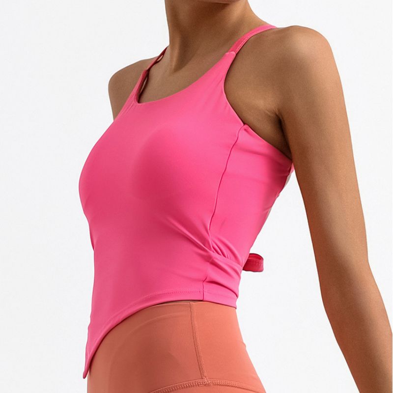 Cross back high stretch sports bra