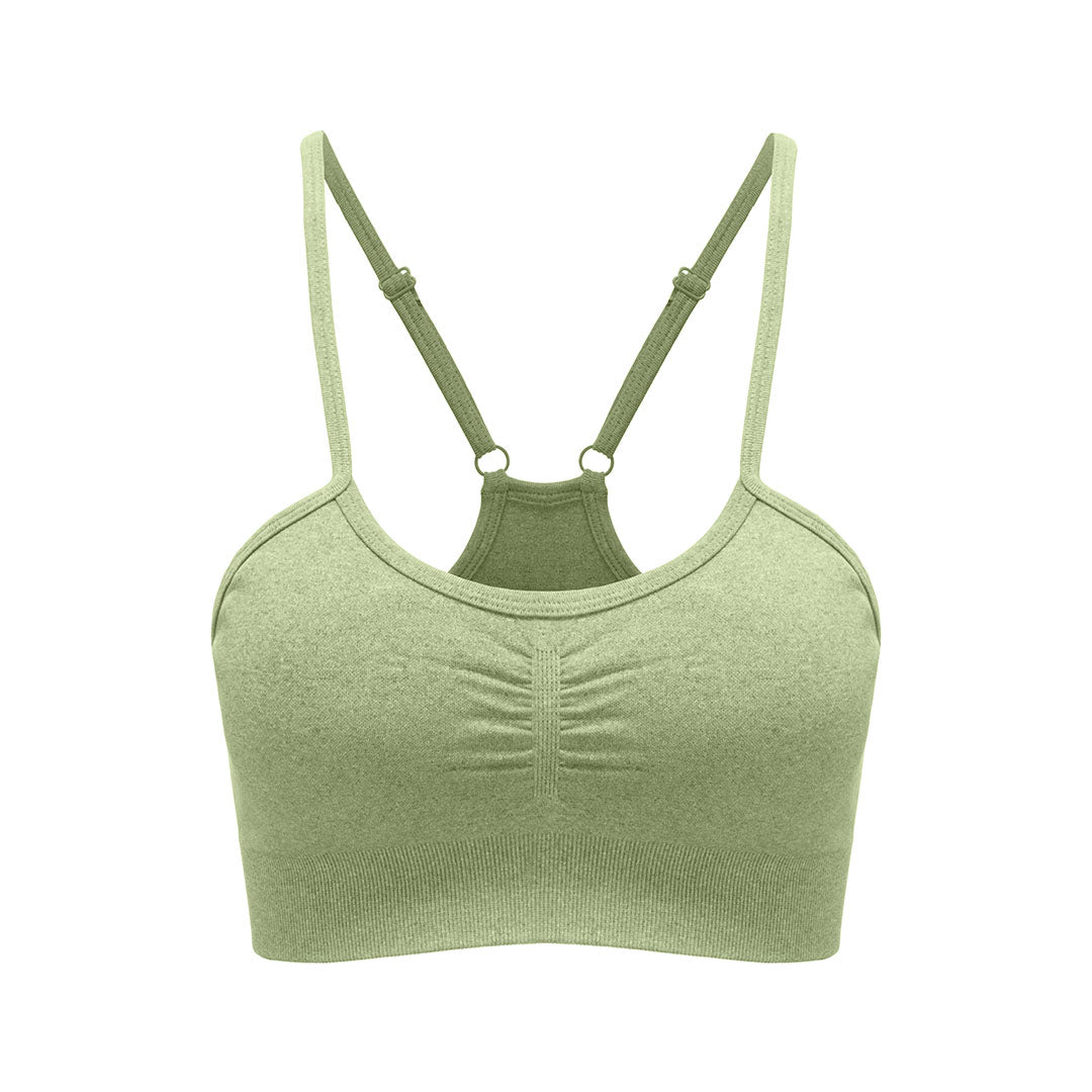 Seamless thin strap sports bra