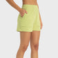 Side pockets stretch loose sports shorts